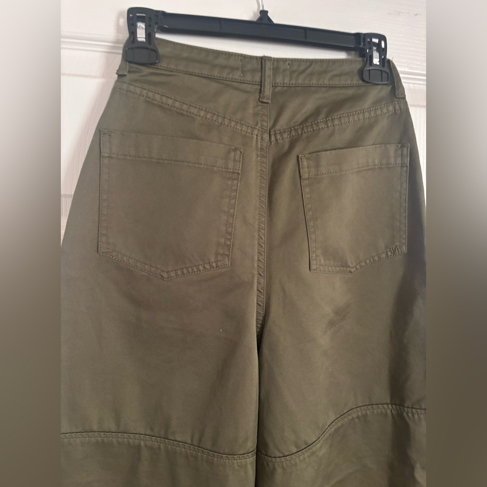 Moussy Olive Green Wide Leg Utility Pants - Picture 14 of 16